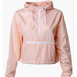 Pink plus cropped bomber jacket